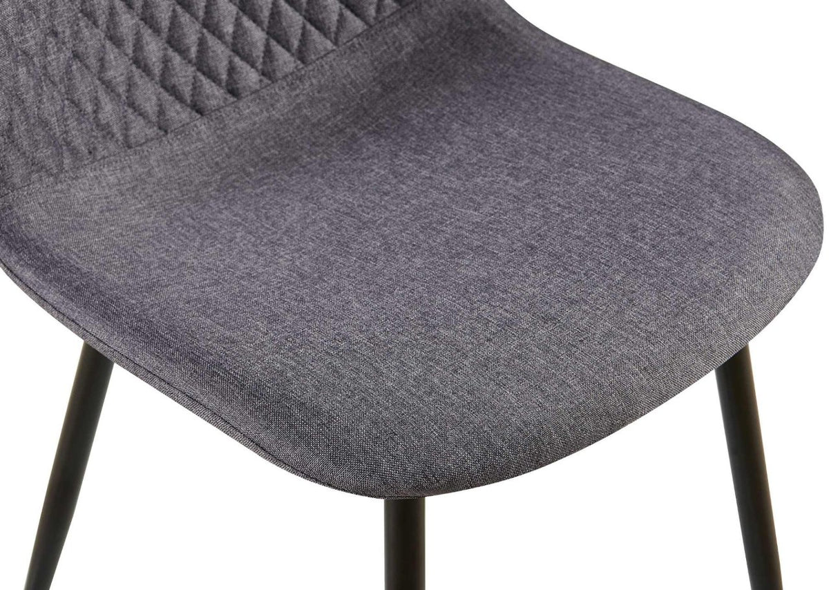 Set van 4 eetkamerstoelen Giverny donkergrijs,Stof dunkelgrau