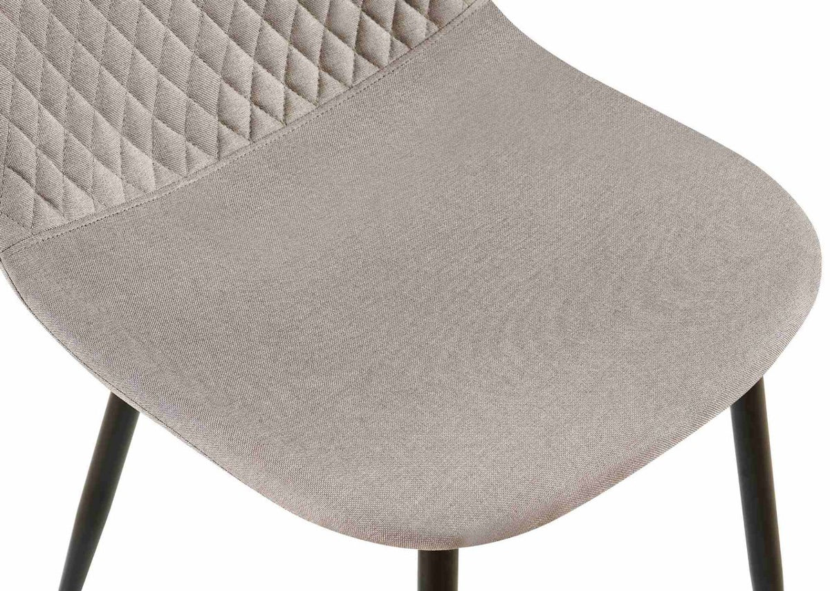 Set van 4 eetkamerstoelen Giverny grijs,Stof grau