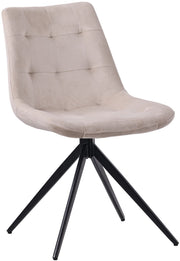 Eetkamerstoel Merna creme,Fluweel creme