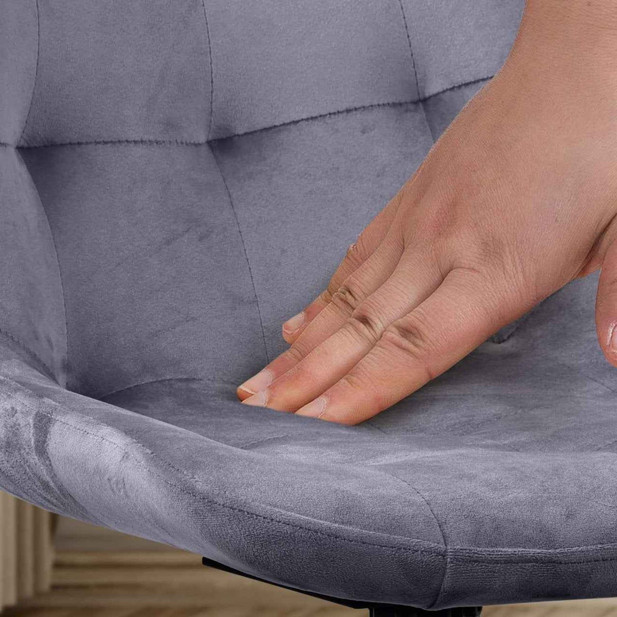 Eetkamerstoel Merna donkergrijs,Fluweel dunkelgrau
