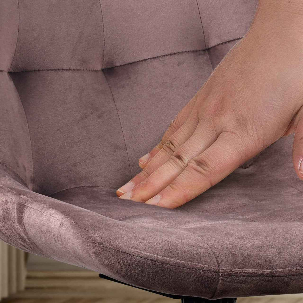 Eetkamerstoel Merna bruin,Fluweel braun