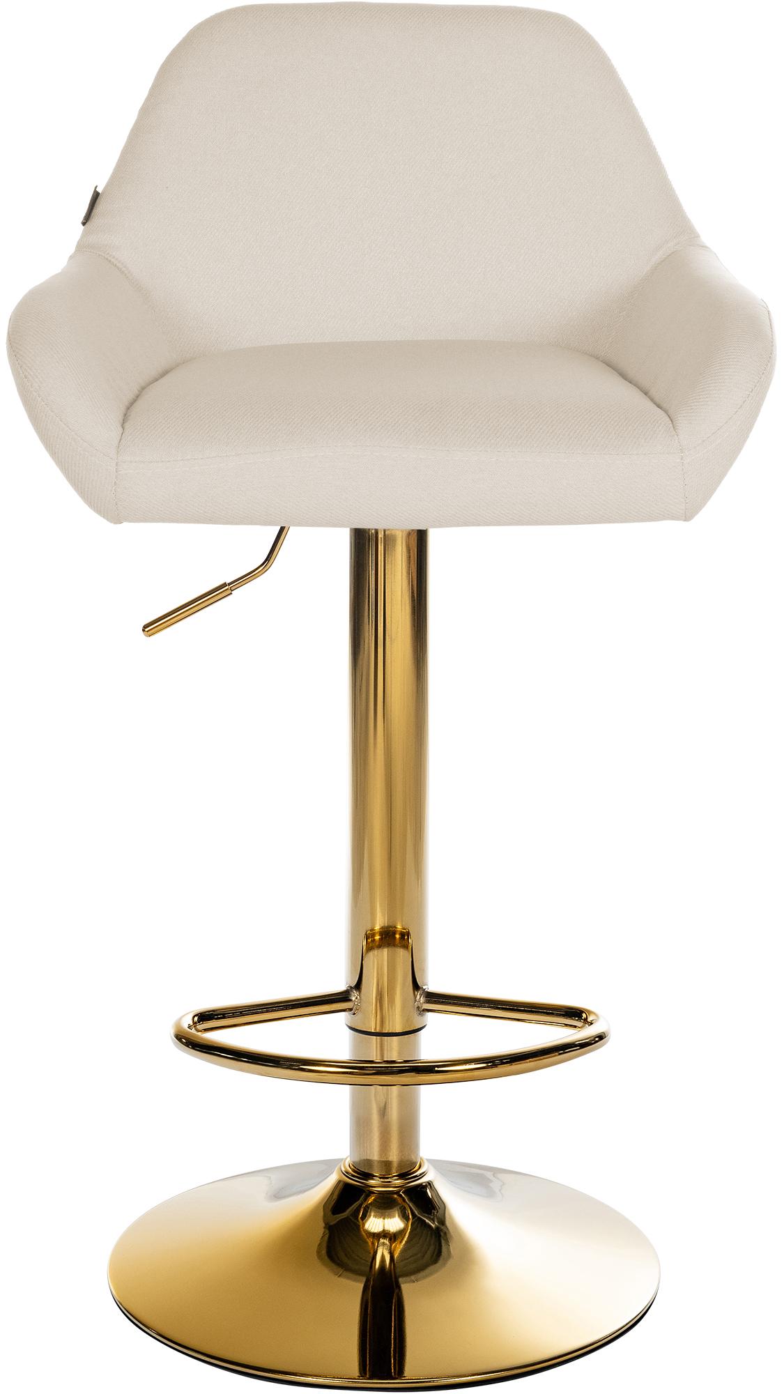 Set van 2 barkrukken Braga Gold stof creme creme