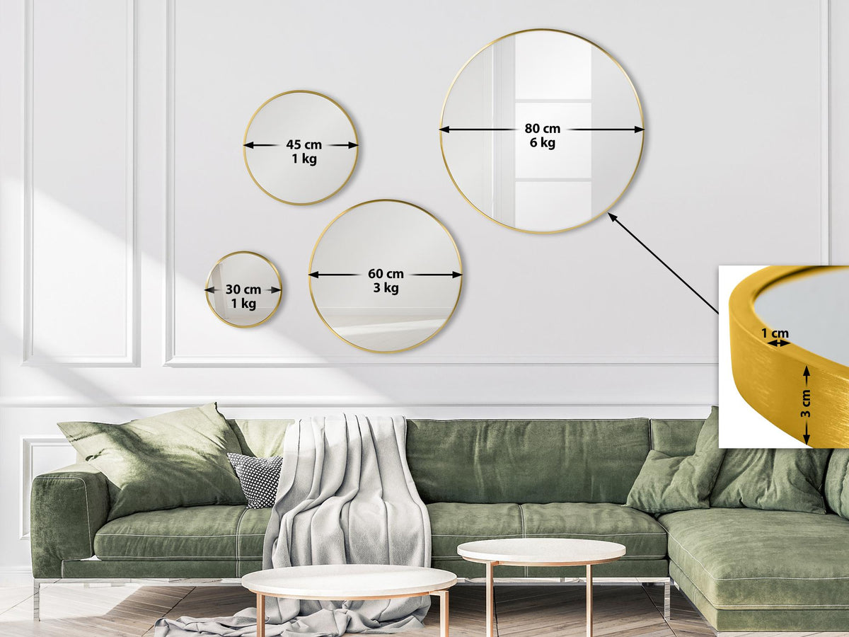 Wandspiegel Elsie L gold glanz