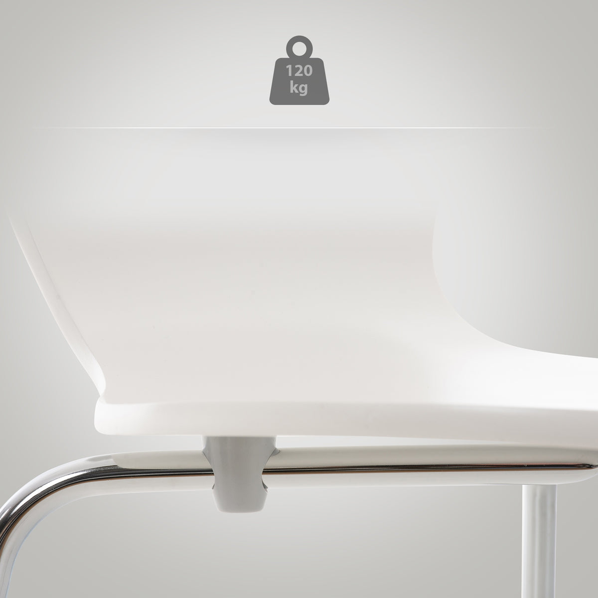4x bezoekersstoel Calisto wit weiß
