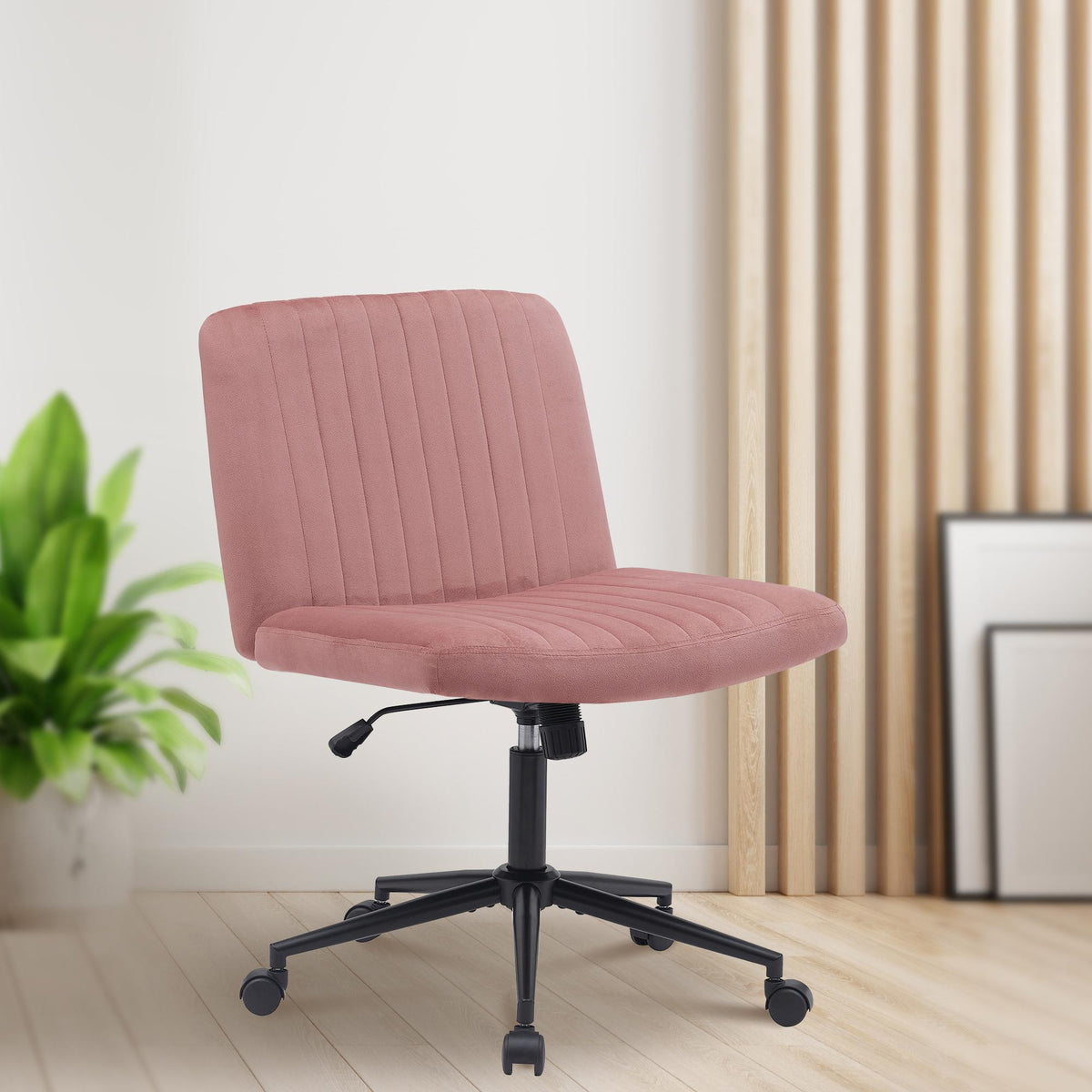 Bureaustoel Kingman roze,Fluweel pink
