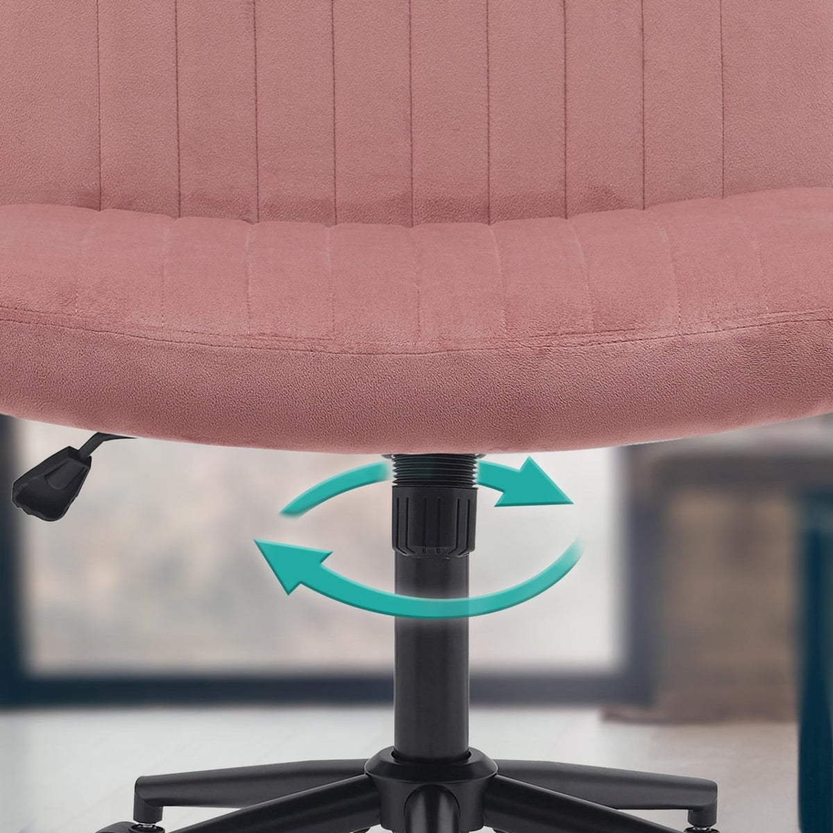 Bureaustoel Kingman roze,Fluweel pink