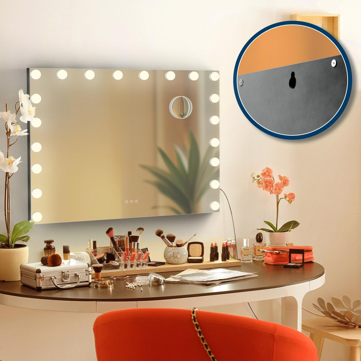 Schminkspiegel Norlina ohne Bluetooth schwarz