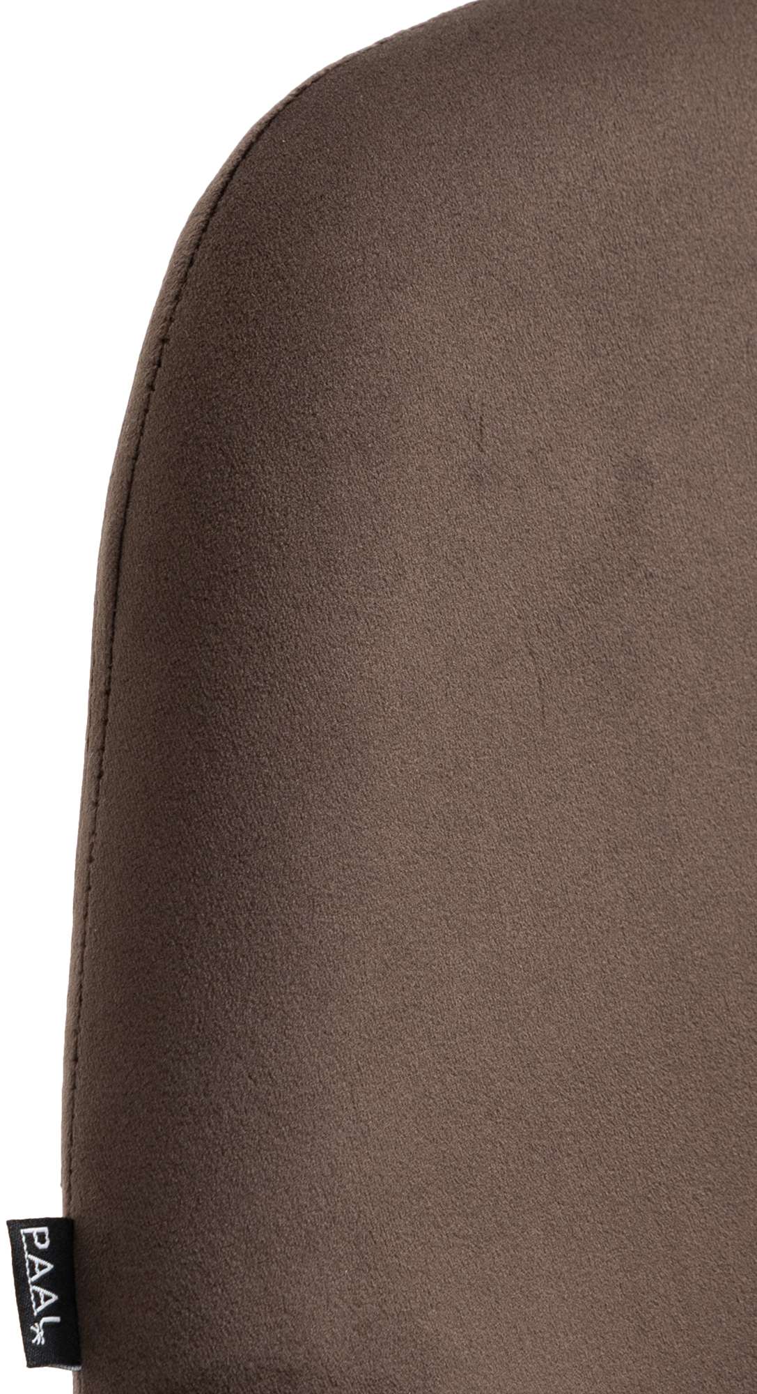 Barkruk Braga fluweel bruin,chroom braun