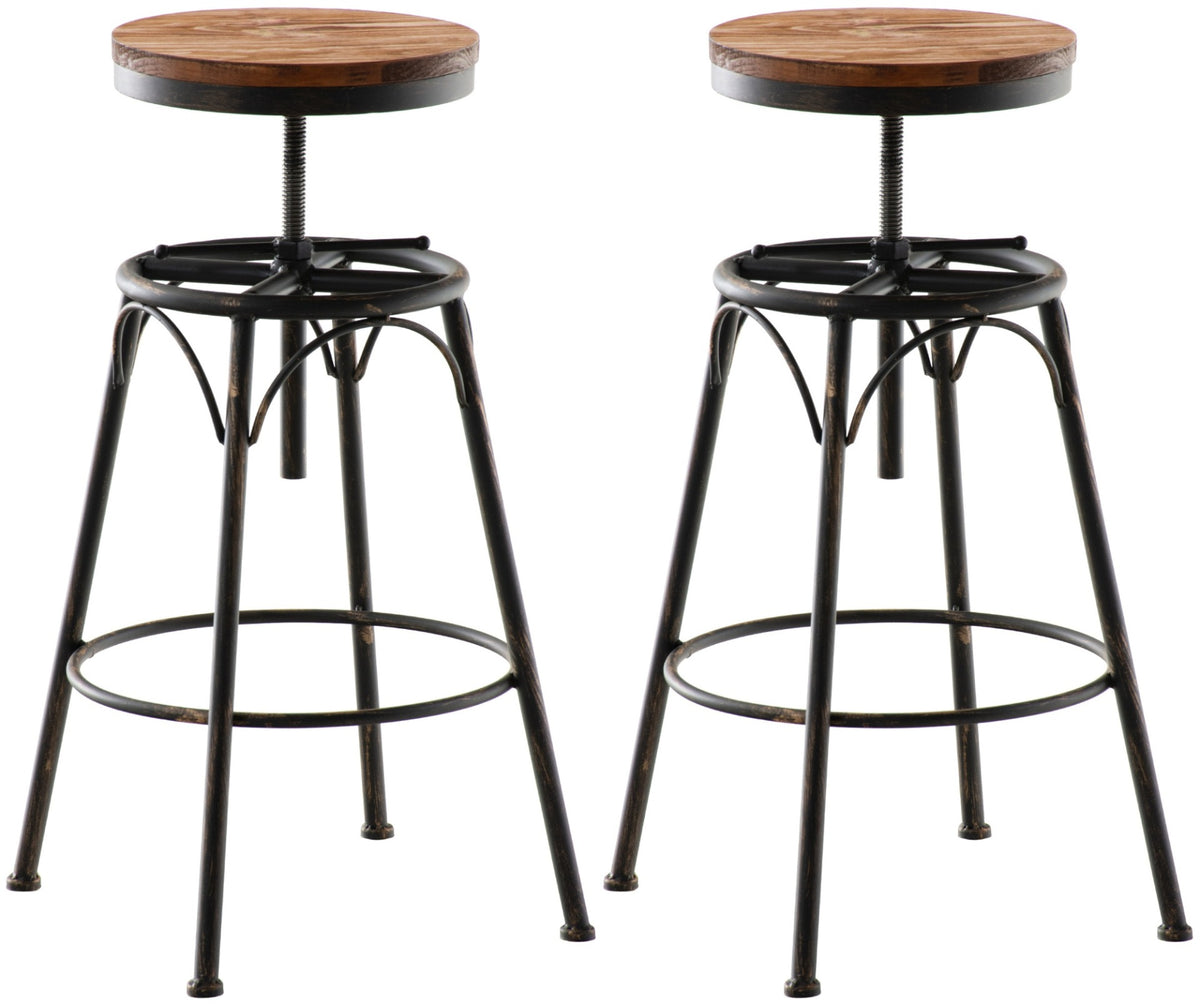 Set van 2 barkrukken Beam bronzen bronze