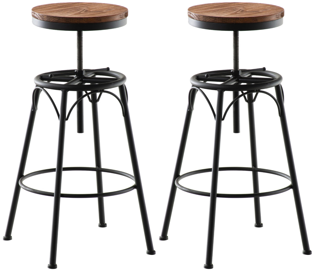 Set van 2 barkrukken Beam zwart schwarz