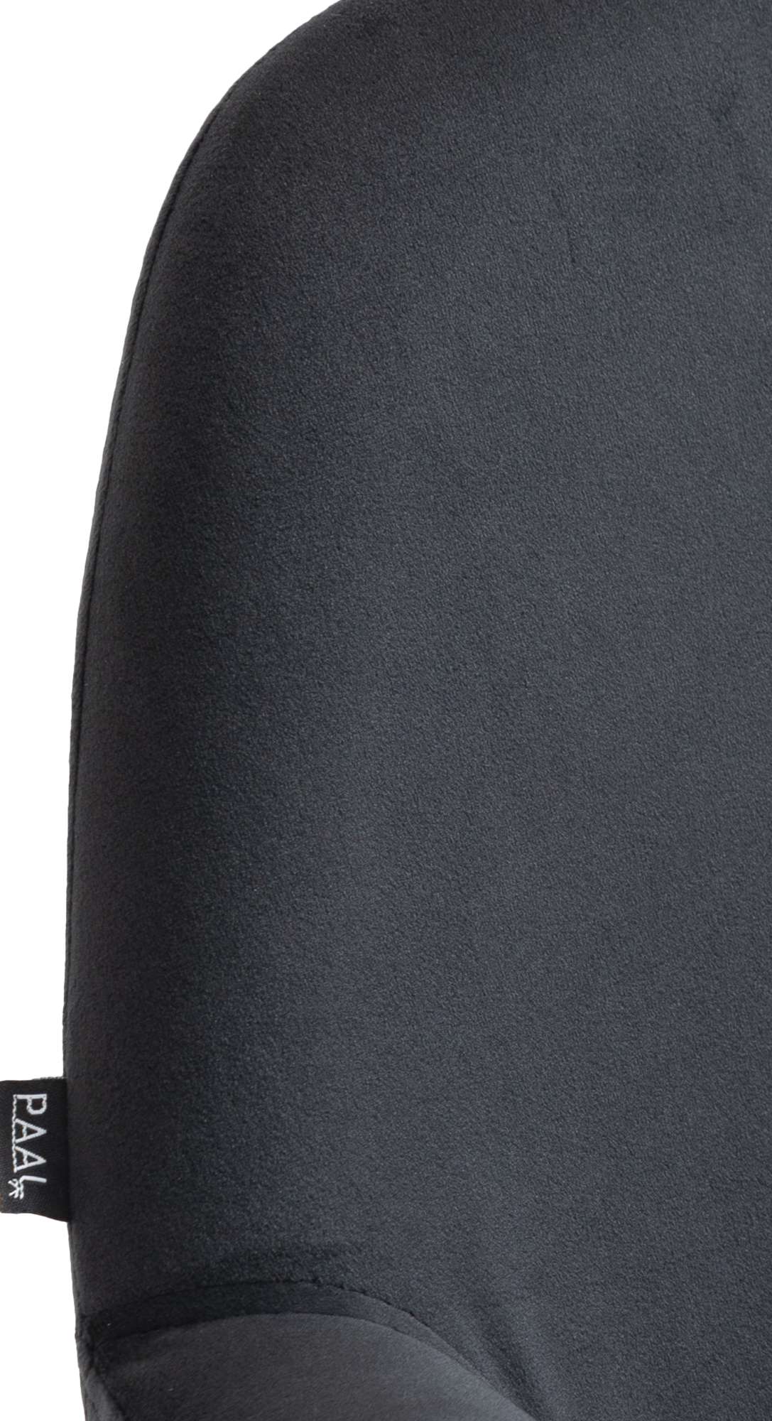 Set van 2 barkrukken Braga fluweel zwart,Metaal mat wit schwarz