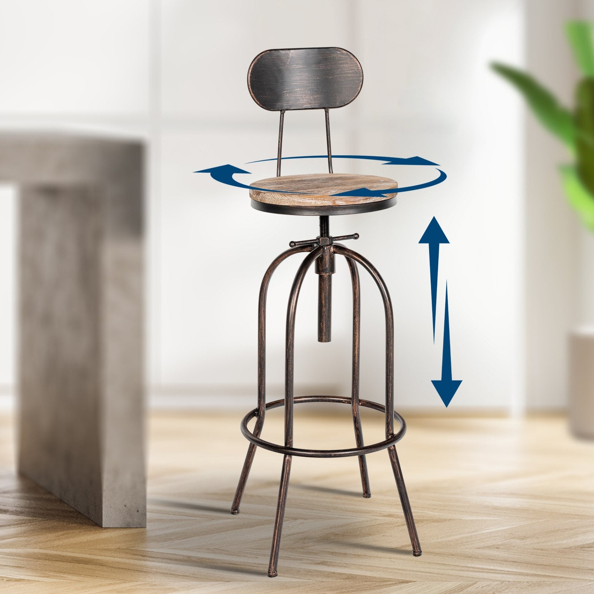 Barkruk Pino bronzen bronze