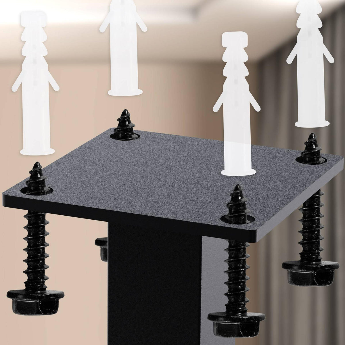 Kledingstang Fenton met 12 haken 80x60 cm schwarz