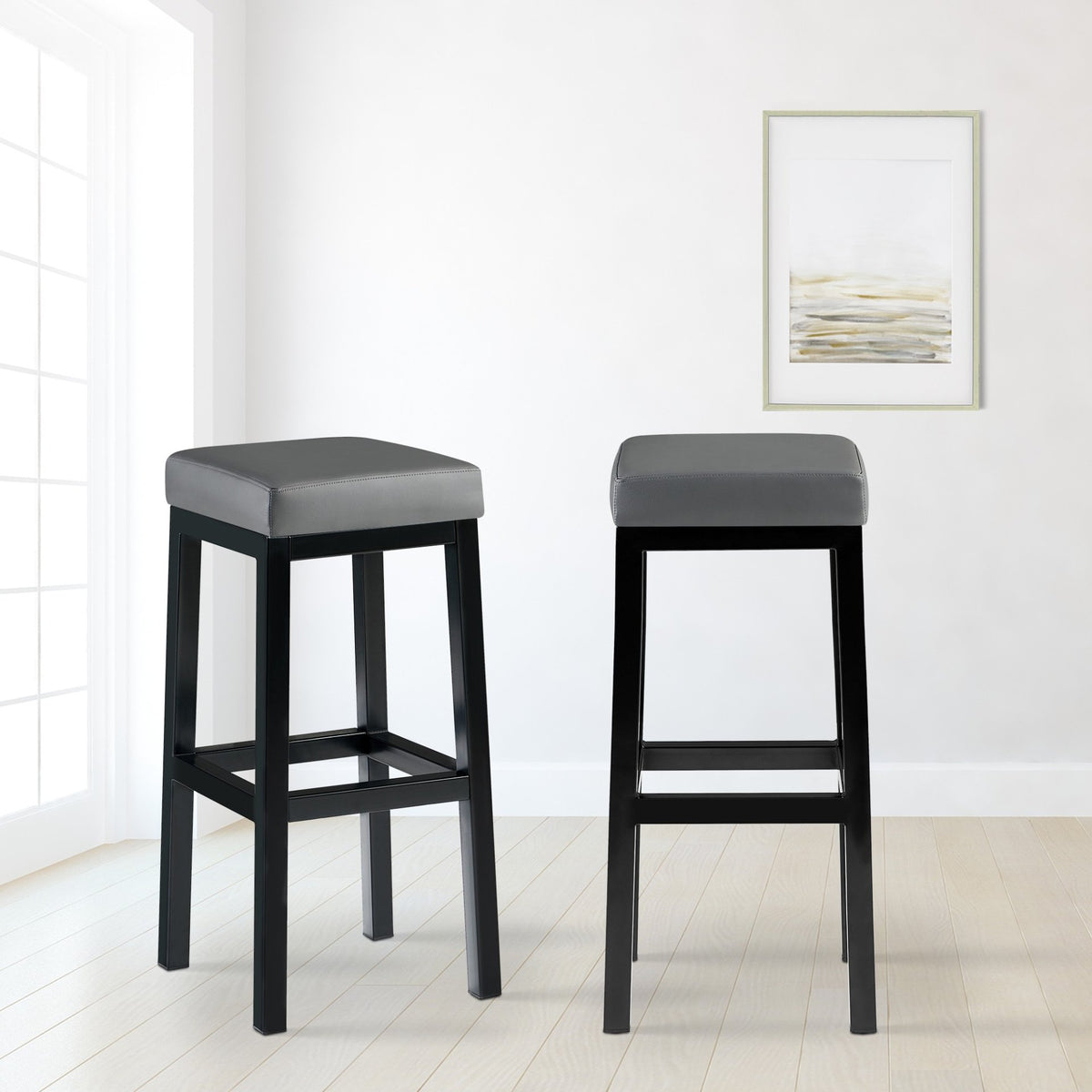 Barhocker Taylor B85 Kunstleder grau