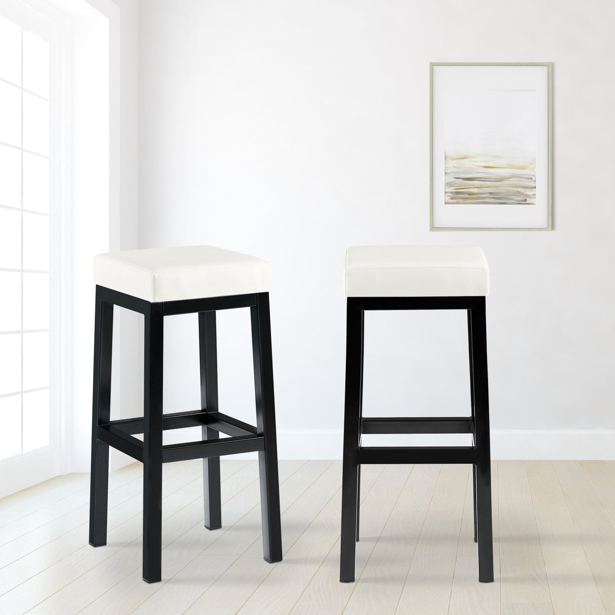 Barhocker Taylor B85 Kunstleder weiß