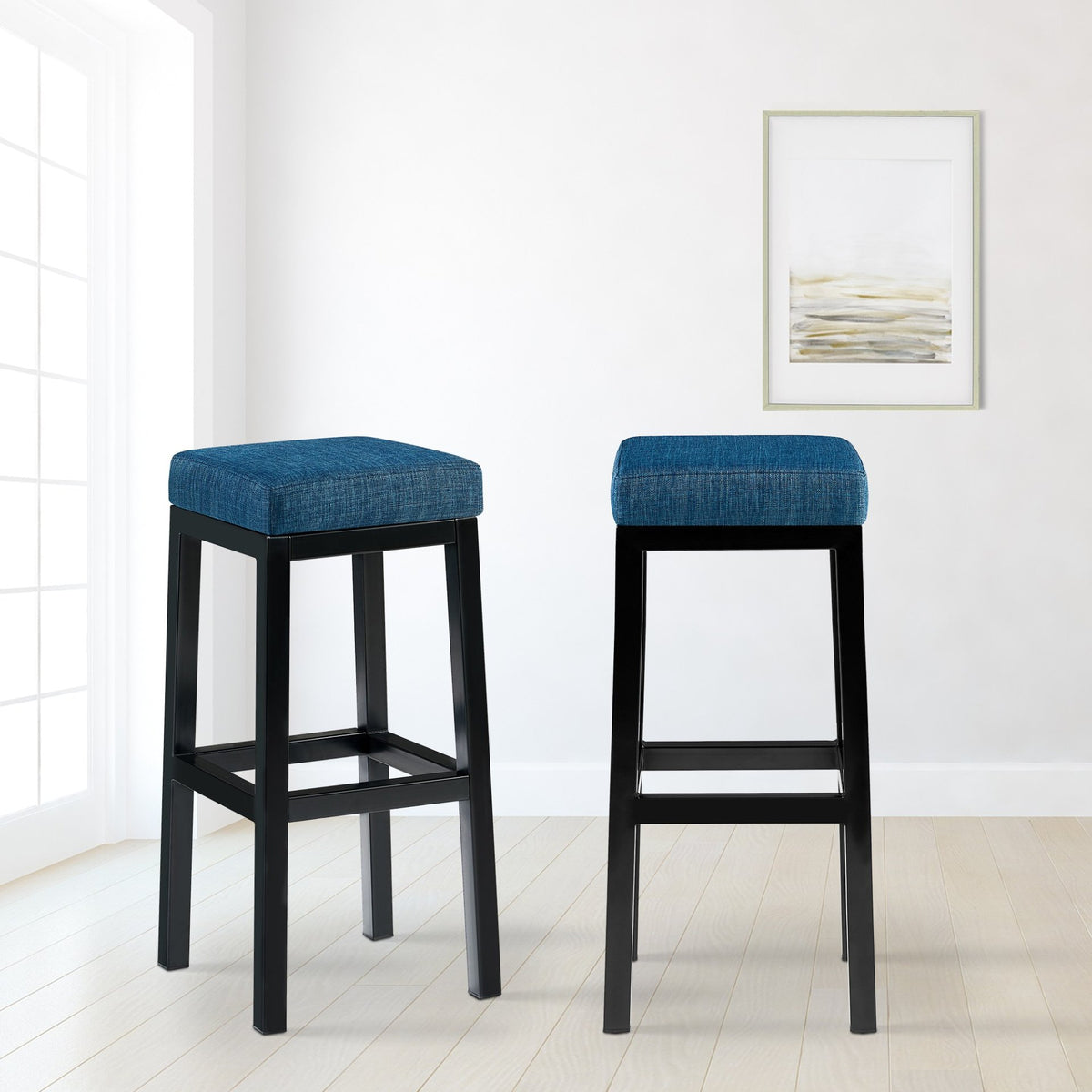 Barhocker Taylor B85 Stoff blau