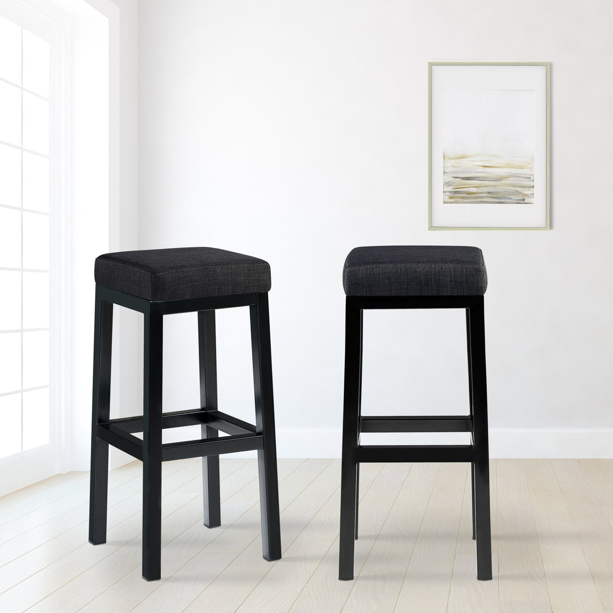 Barhocker Taylor B85 Stoff dunkelgrau