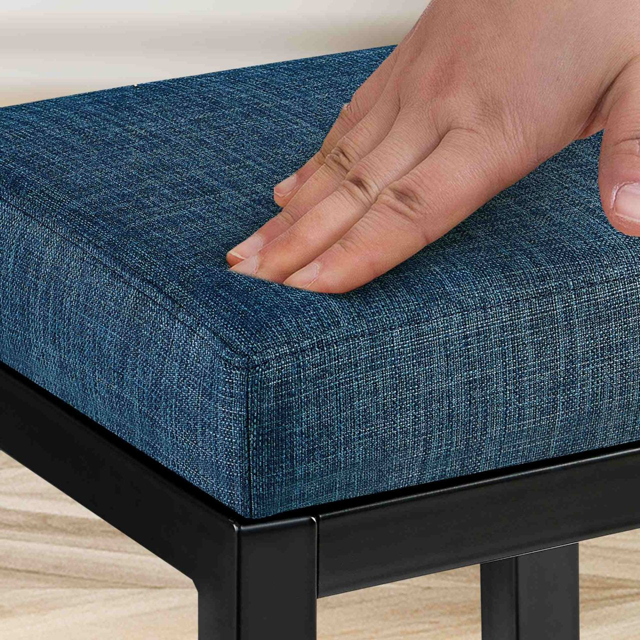 Barkruk Taylor Zithoogte 78 cm  stof blauw blau