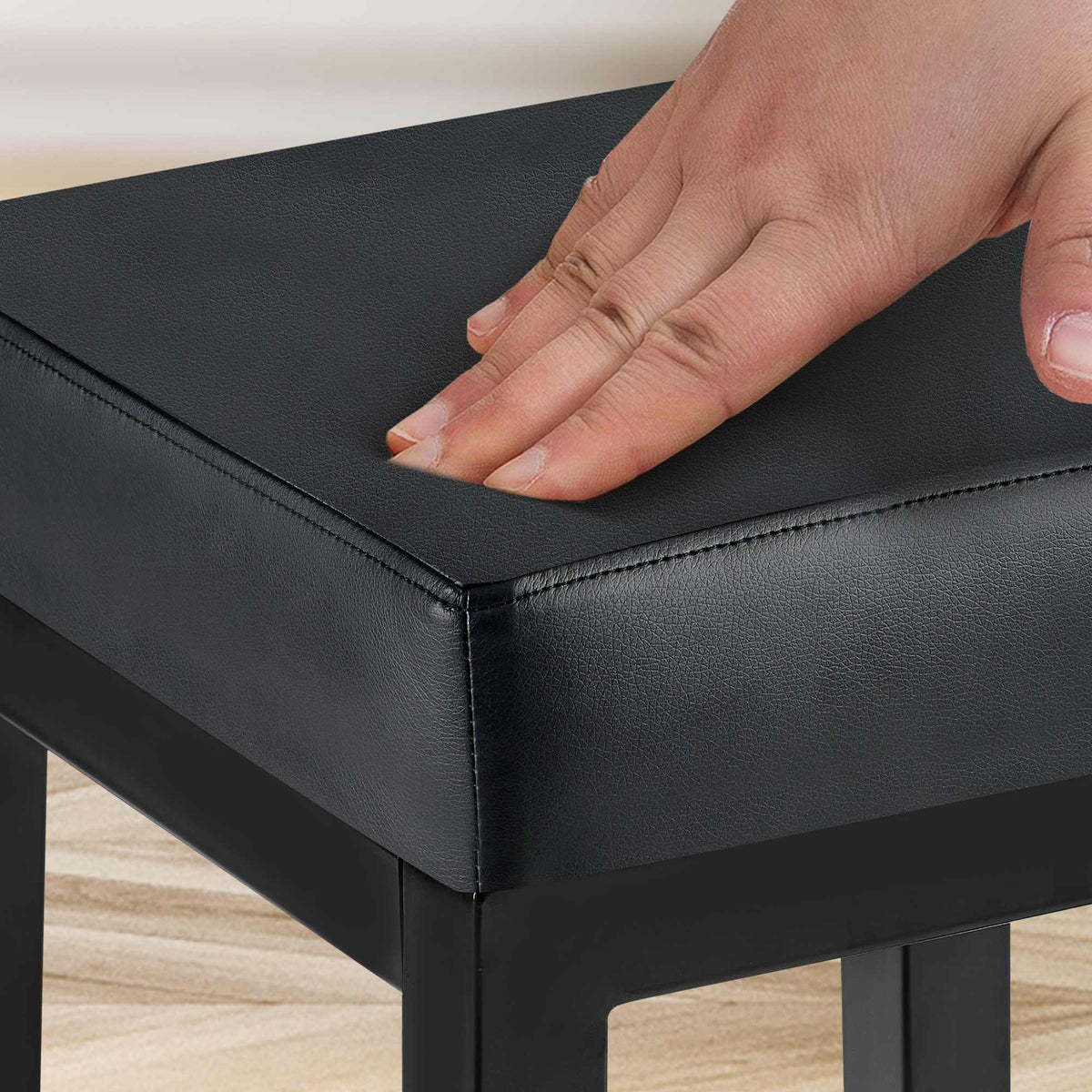 Barkruk Taylor kunstleer Zithoogte 78 cm zwart schwarz