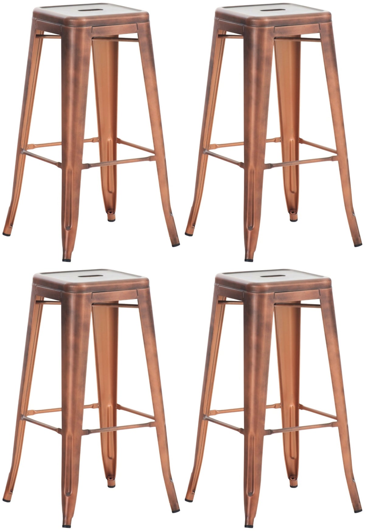 Set van 4 barkrukken Joshua koper kupfer