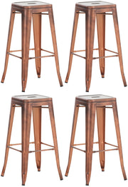 Set van 4 barkrukken Joshua koper kupfer