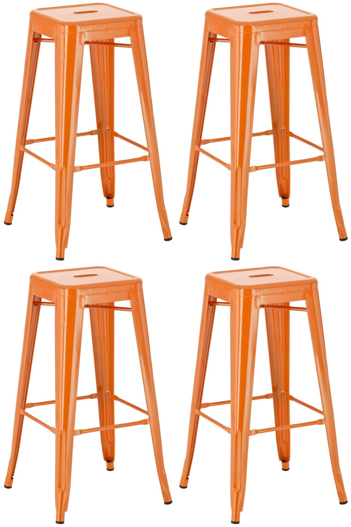 Set van 4 barkrukken Joshua oranje orange
