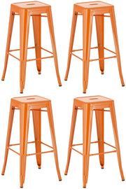 Set van 4 barkrukken Joshua oranje orange