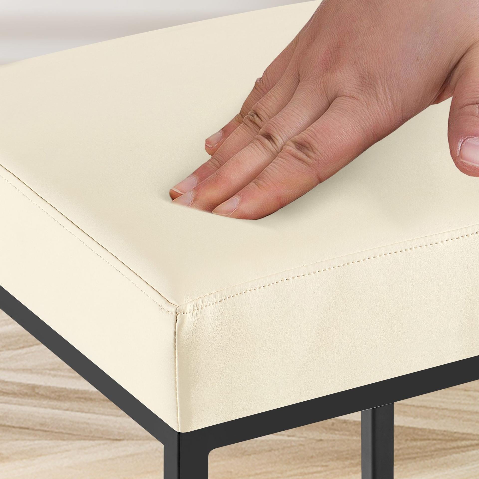 Barkruk Montreal 80 Kunstleer zwart,creme creme