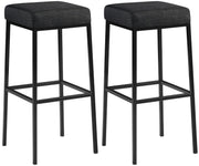 Set van 2 barkrukken Montreal 85 stof donkergrijs,zwart dunkelgrau