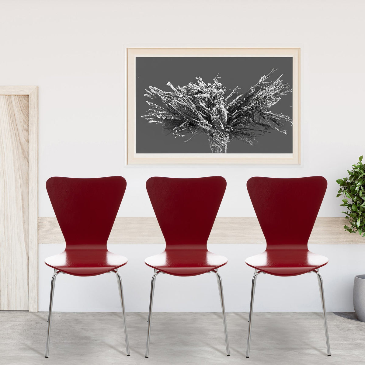 2x bezoekersstoel Calisto rood rot