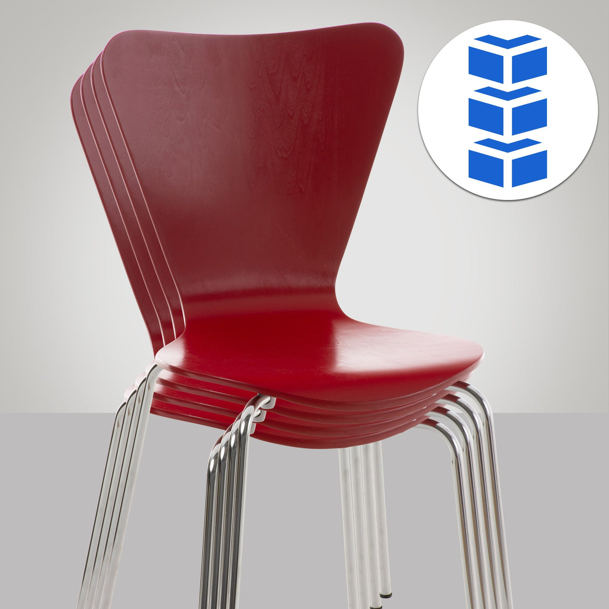 2x bezoekersstoel Calisto rood rot