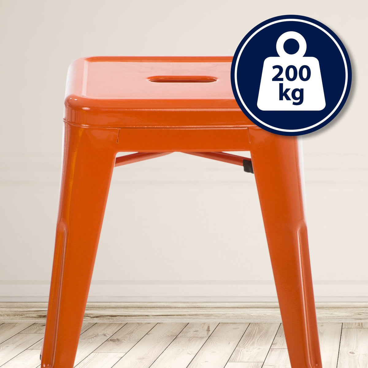 Metalen kruk Armin oranje orange