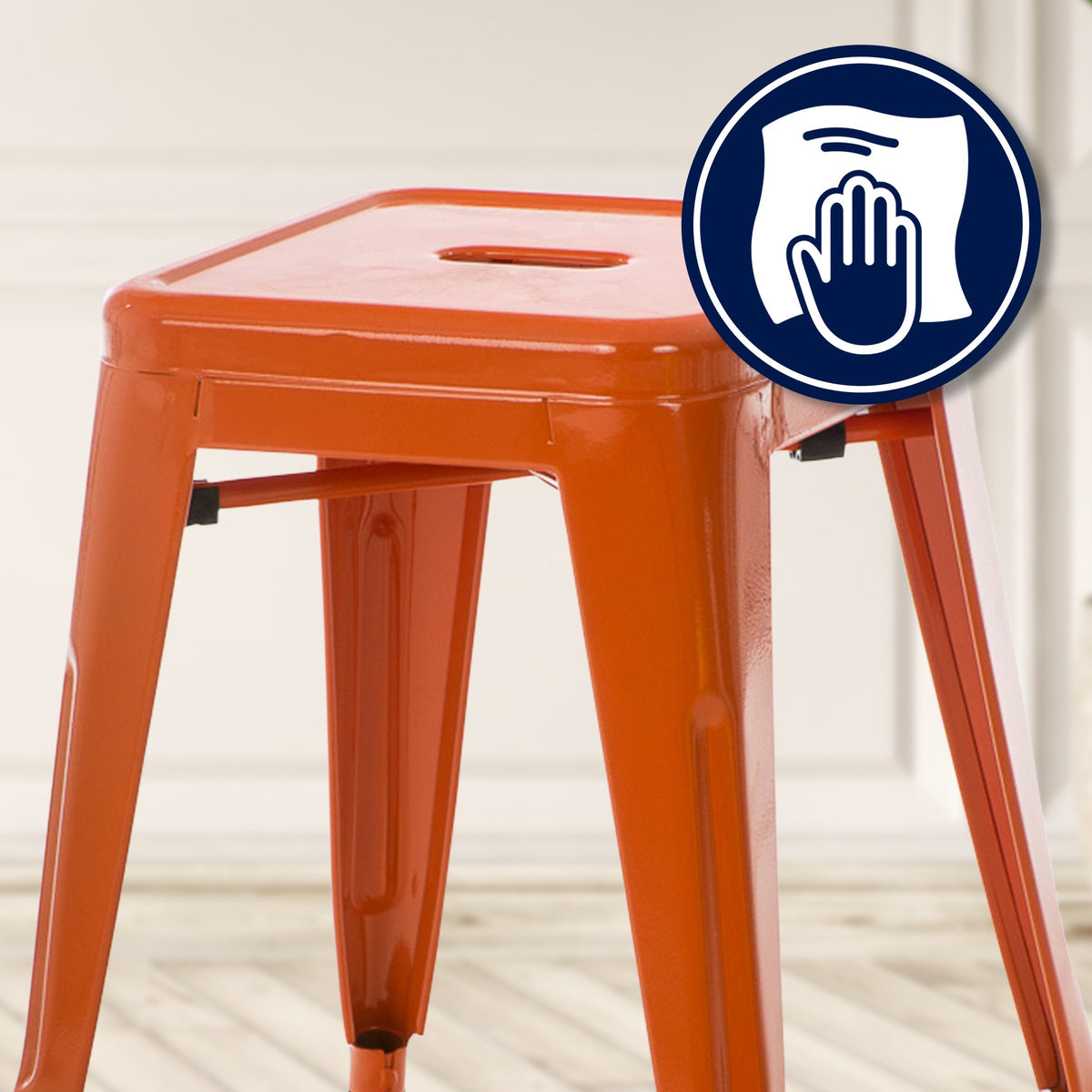 Metalen kruk Armin oranje orange