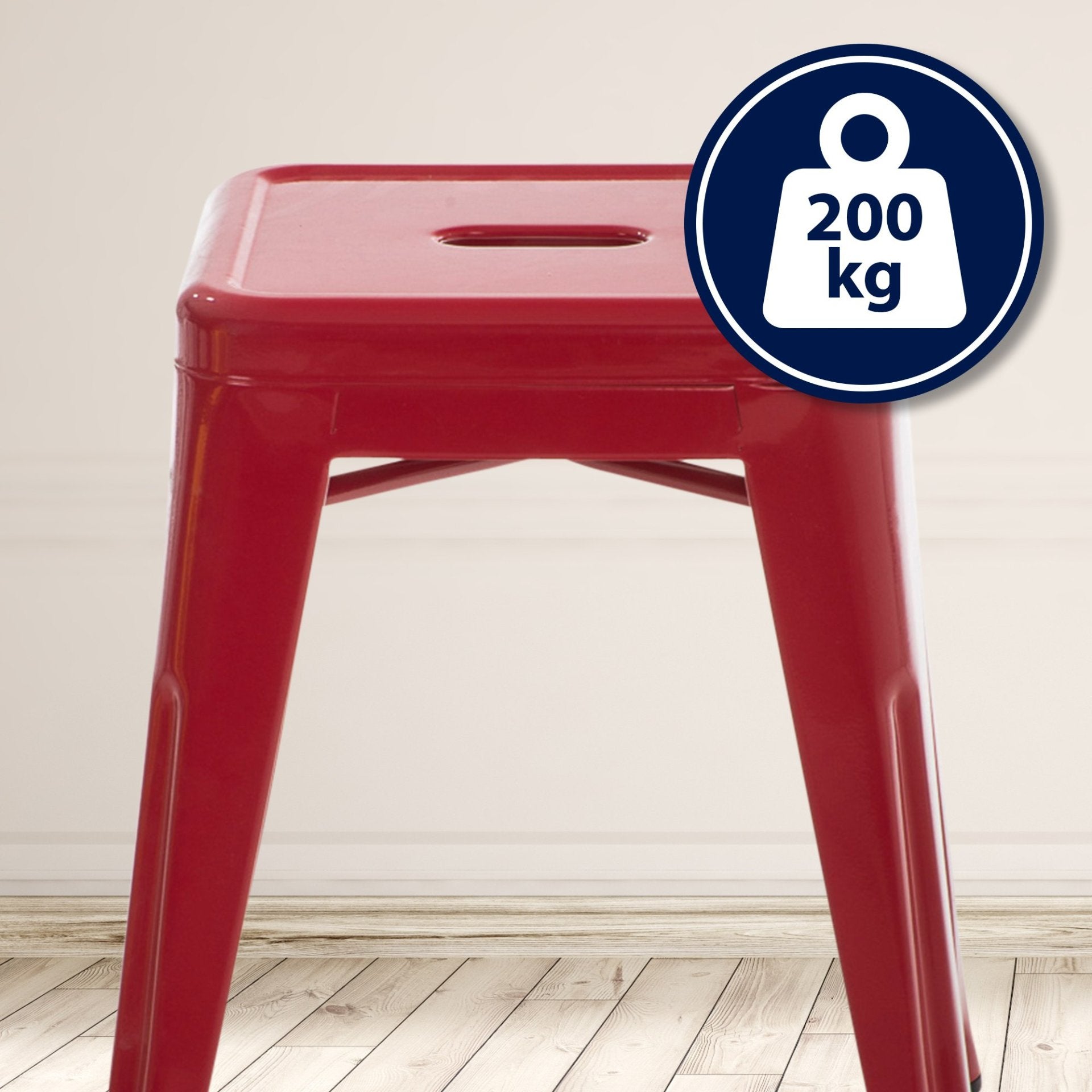 Metalen kruk Armin rood rot