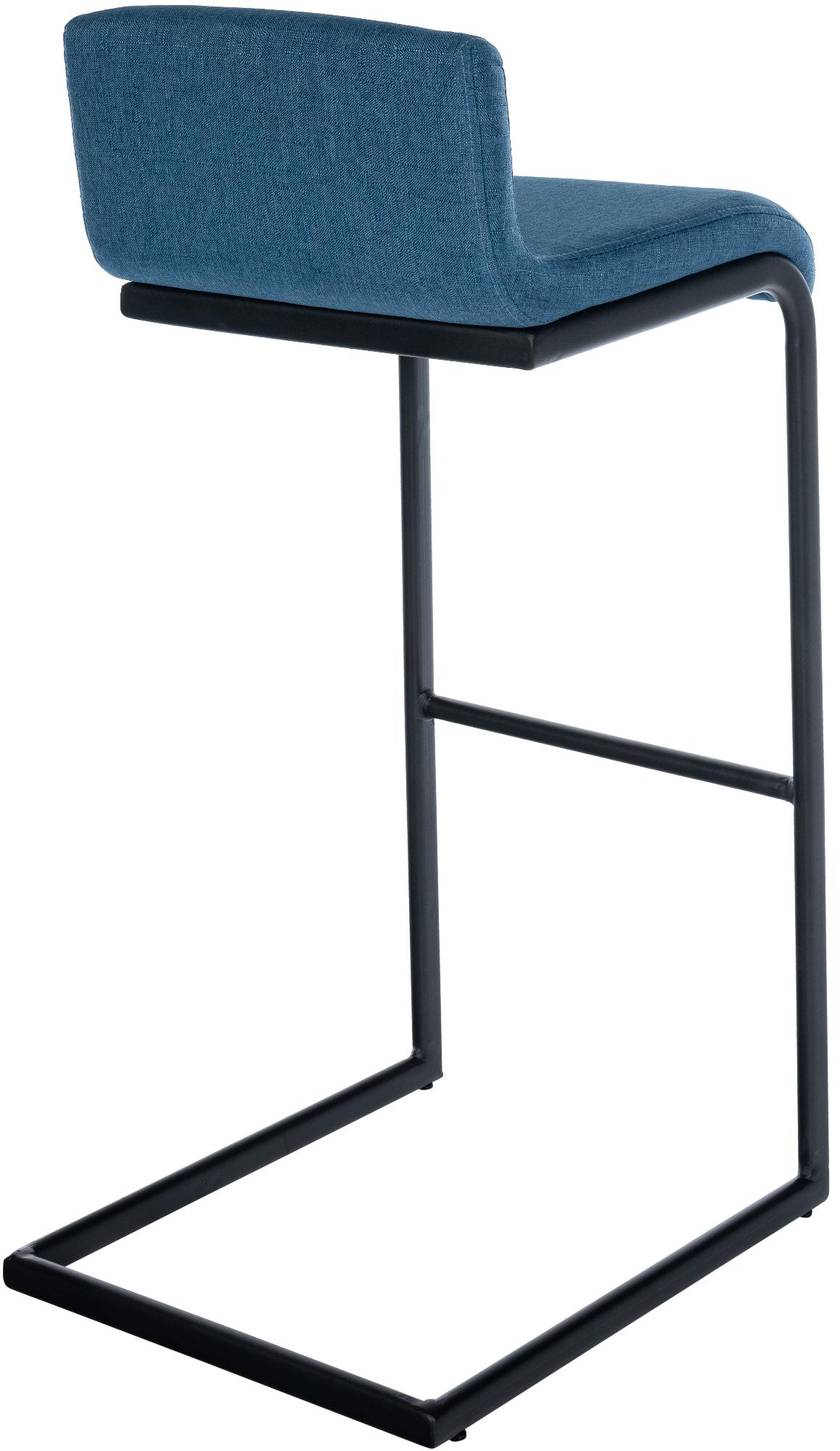 Barkruk Newport blauw,Stof blau