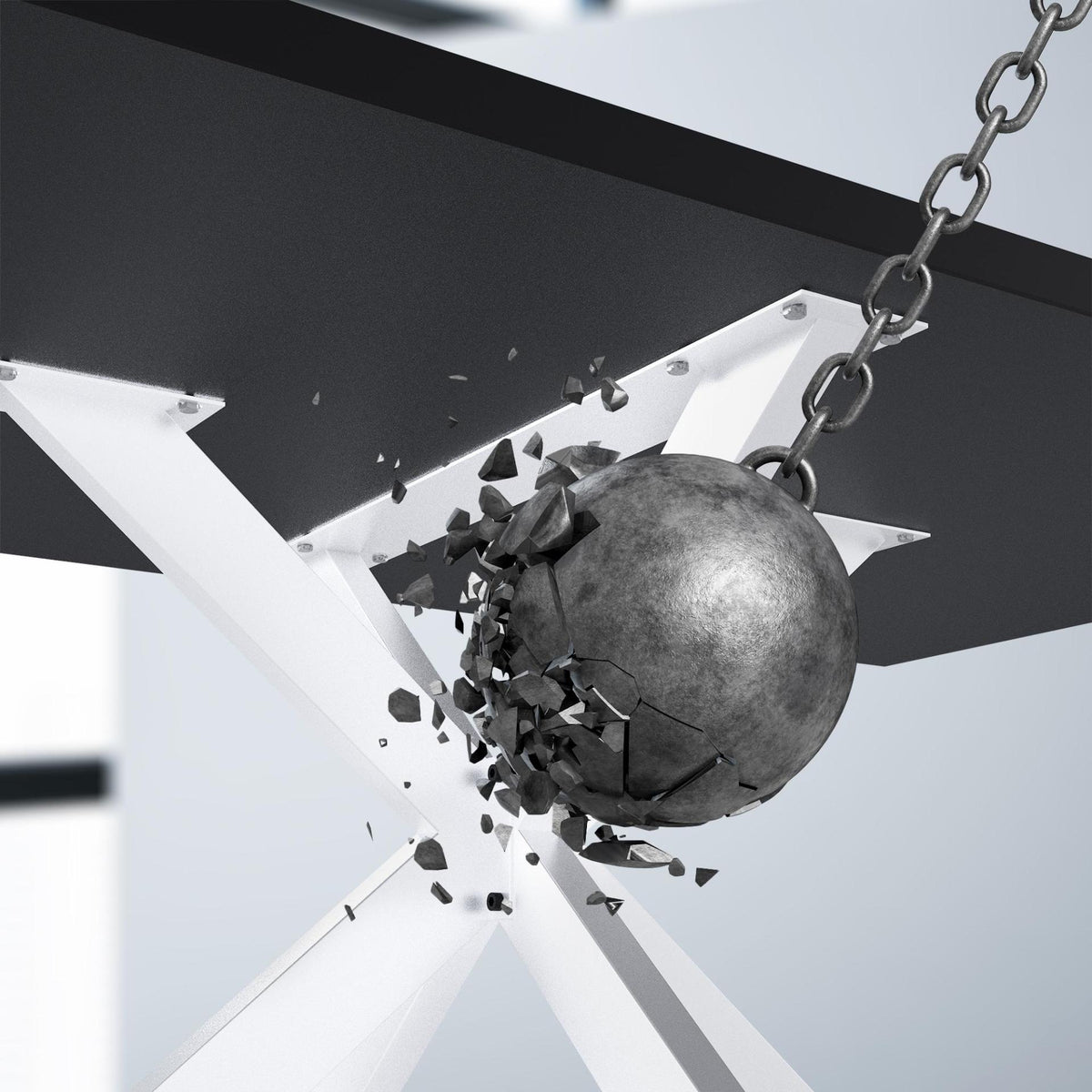 Tafelpoten Biloxi wit,100x100 cm weiß