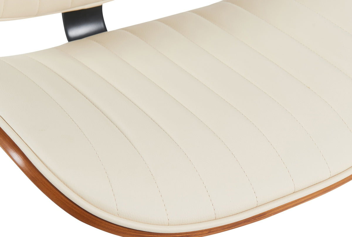 Barkruk Clawson kunstleer walnoot/creme,zwart walnuss/creme