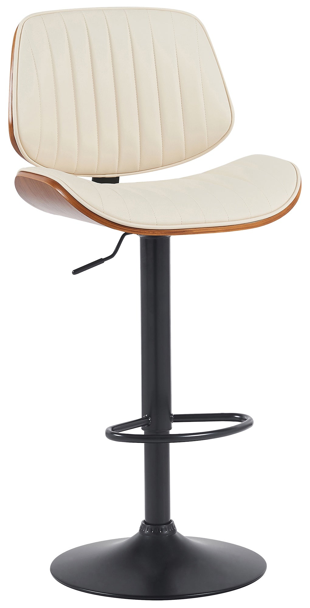 Barkruk Clawson kunstleer walnoot/creme,zwart walnuss/creme