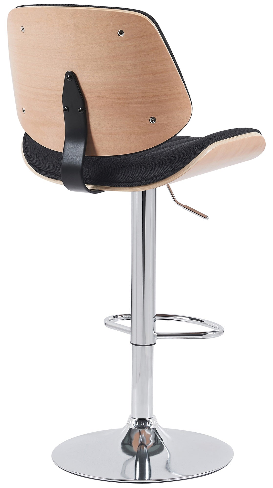 Barkruk Clawson stof natura/zwart,chroom natura/schwarz