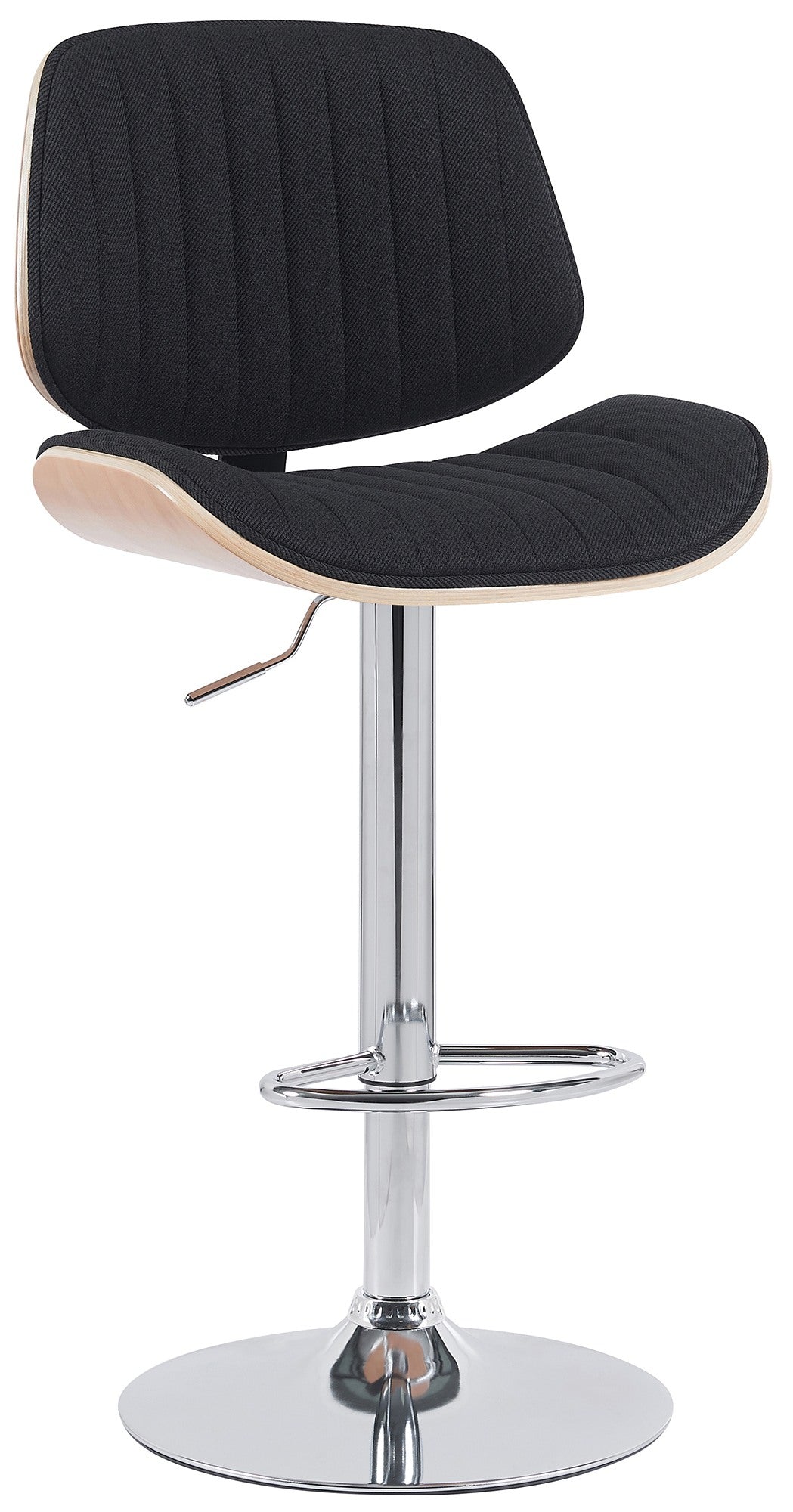 Barkruk Clawson stof natura/zwart,chroom natura/schwarz