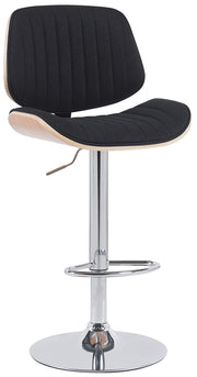 Barkruk Clawson stof natura/zwart,chroom natura/schwarz