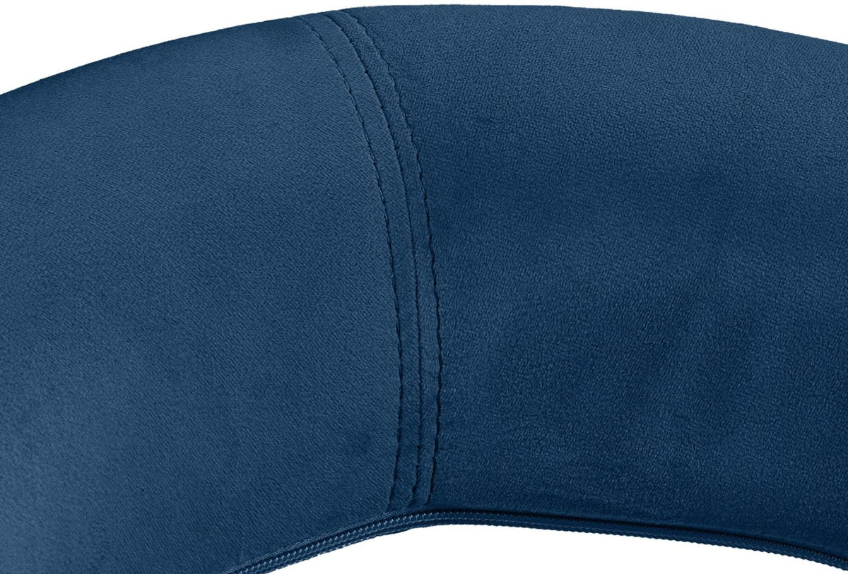 Barkruk Olinda fluweel blauw,wit blau