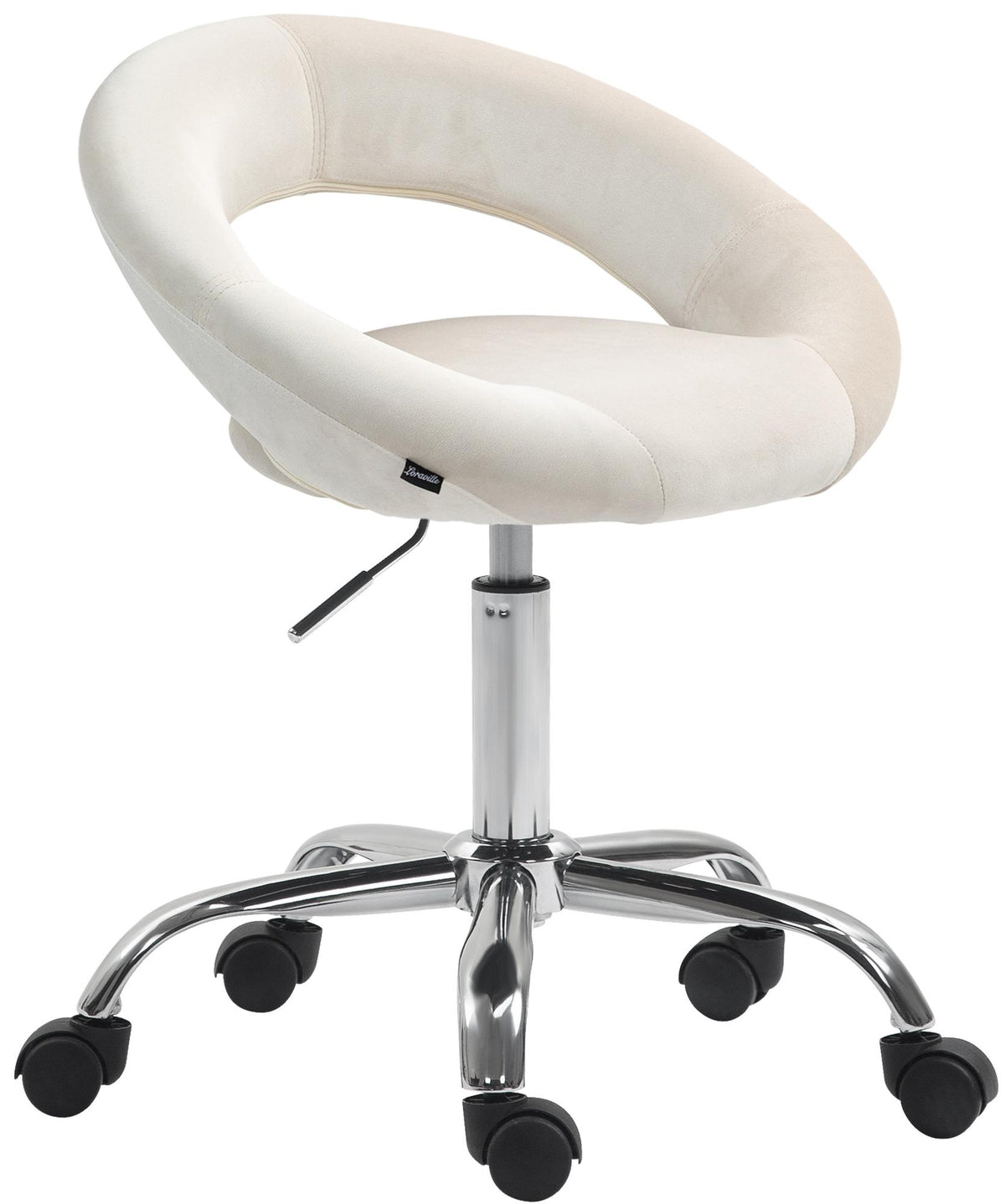 Werkkruk Olinda fluweel creme creme