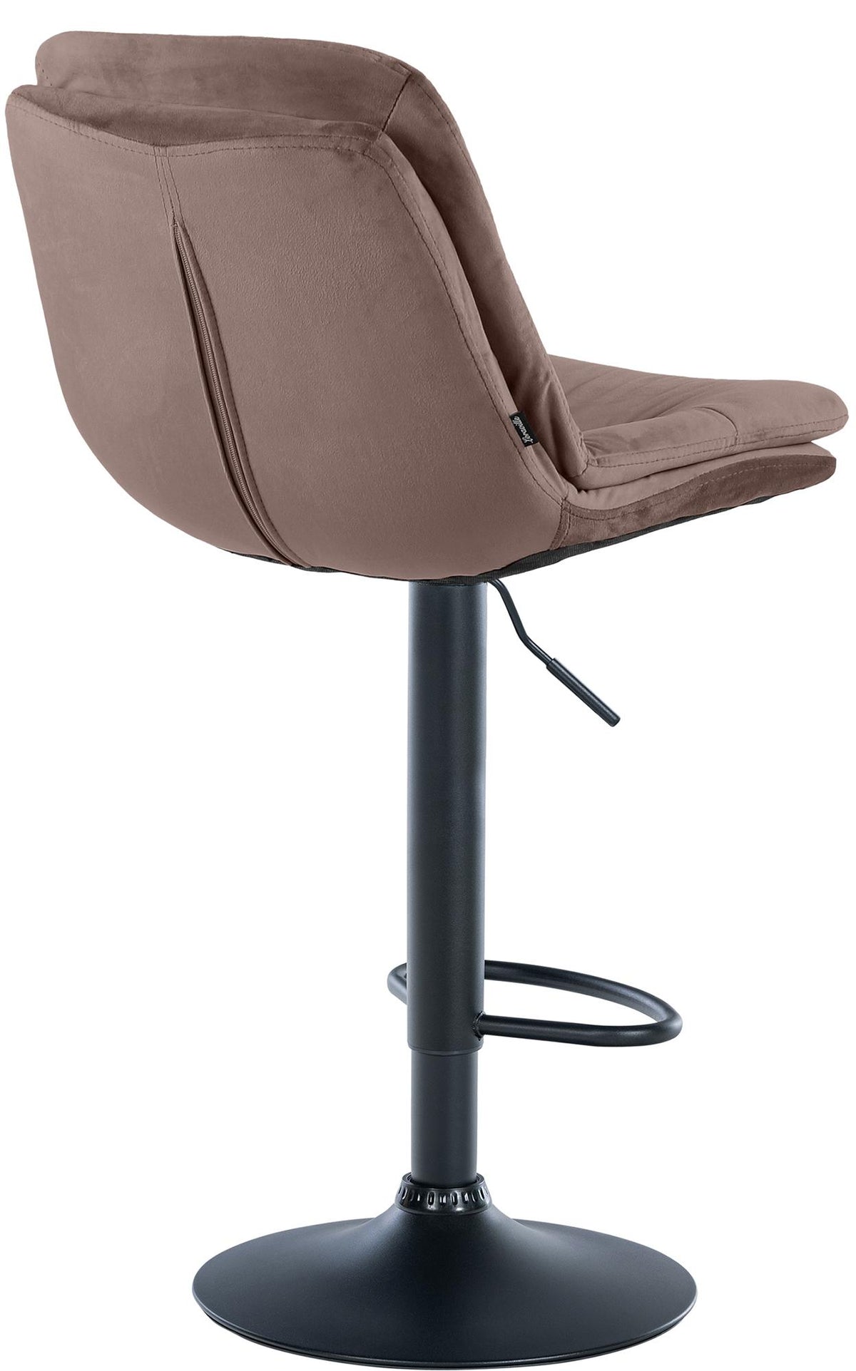 Barkruk Laurel fluweel bruin,Metaal mat zwart braun