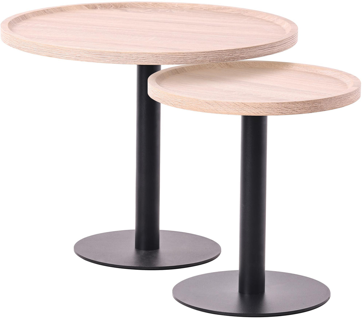 Set van 2 bijzettafels Aspen eik eiche