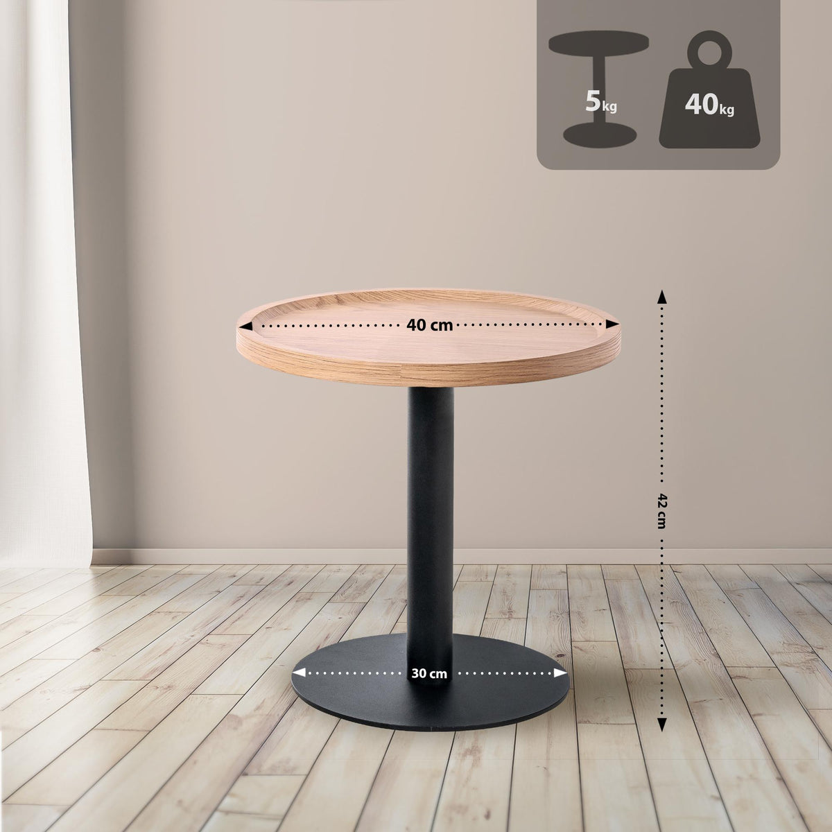 Bijzettafel Aspen natura,M natura