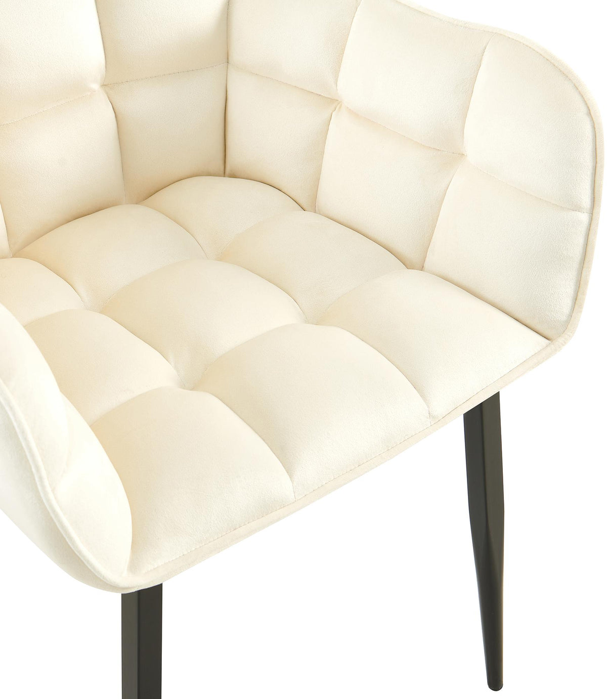 Eetkamerstoel Tirana fluweel creme creme