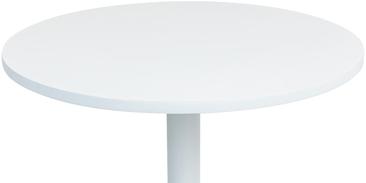 Statafel Hereford rond wit/wit,75 cm weiß/weiß