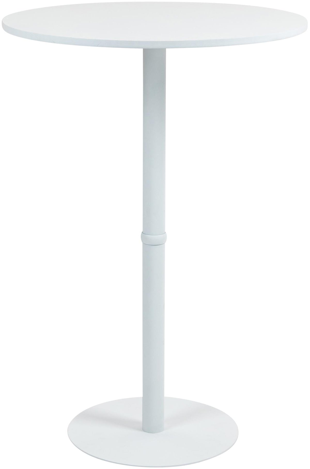 Statafel Hereford rond wit/wit,75 cm weiß/weiß