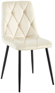 Eetkamerstoel Clairton fluweel Fluweel,creme creme